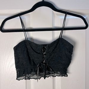 Colsie Black Lace Corset Styled Bralette